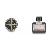 Delock M12 Adapterkabel X-kodiert 8 Pin Stecker zu RJ45 Stecker 50 cm