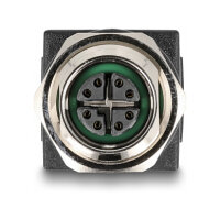 Delock M12 Adapter X-kodiert 8 Pin Buchse zu RJ45 Buchse gerade