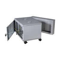 EFB 19" Wandgehäuse 15HE, schwenkend, 2-teilig, RAL7035, Tiefe 600 mm