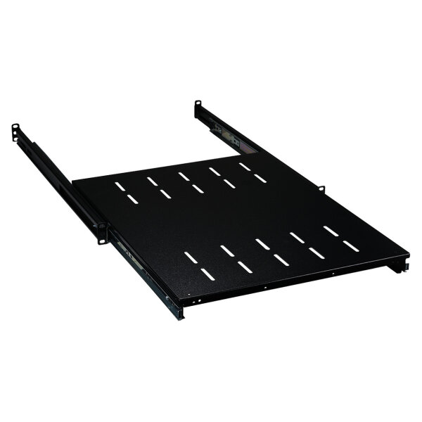 EFB 19" 1HE Fachboden ausziehbar, ET 408..612 mm, 30 kg, ST 600, RAL9005