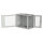 EFB 19 Wandgehäuse 5HE vert.+10HE hor./10 10HE hor. Seitenwand Glas, lang, RAL7035