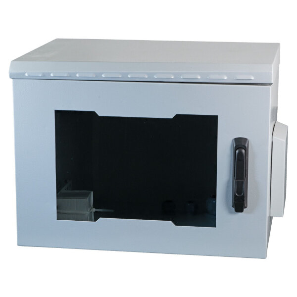 EFB 19" Wandgehäuse IP55, 7HE, Glastr, Tiefe 450 mm, RAL7035