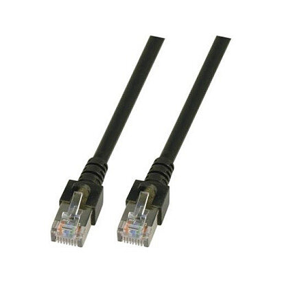 EFB RJ45 Patchkabel Cat.5e SF/UTP PVC CCA schwarz 1,5m