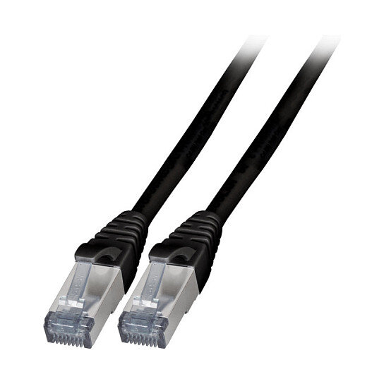 EFB RJ45 Patchkabel Cat.6A S/FTP TPE, 6KV schwarz 20m