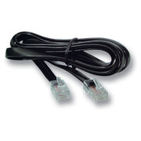 EFB Modularkabel schwarz, 2 x RJ10 (4/4) Stecker, 1:1,...
