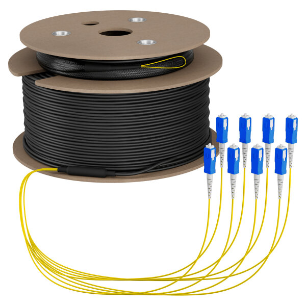 EFB Trunkkabel U-DQ(ZN)BH OS2 8E (1x8) SC-SC 90m Dca LSZH G657A1