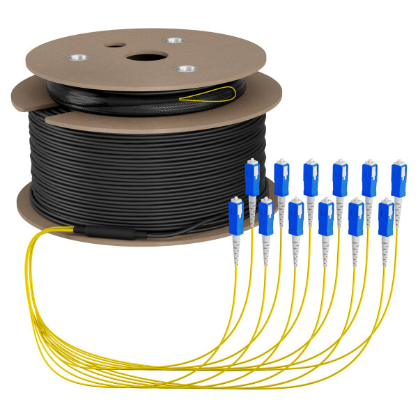 EFB Trunkkabel U-DQ(ZN)BH OS2 12E (1x12) SC-SC 120m Dca LSZH G657A1