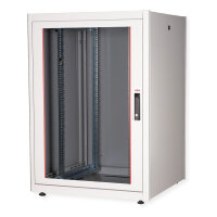 ROLINE 19-Zoll Netzwerkschrank Basic 22 HE, 800x800 BxT Glastr grau
