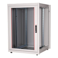 ROLINE 19-Zoll Netzwerkschrank Basic 22 HE, 800x800 BxT Glastr grau