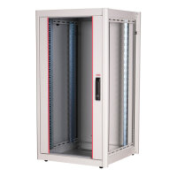 ROLINE 19-Zoll Netzwerkschrank Basic 22 HE, 600x600 BxT Glastr grau