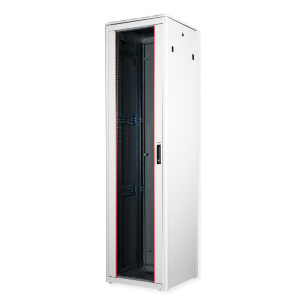 ROLINE 19-Zoll Netzwerkschrank Pro 47 HE, 600x600 BxT Glastr grau