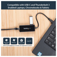 StarTech USB-C auf Gigabit Netzwerkadapter mit extra USB Anschluss - USB 3.1 Gen 1 (5 Gbit/s)