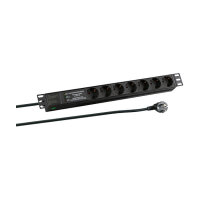 19 1HE Steckdosenleiste 7 x CEE 7/3 mit SS, im Aluprofil,...