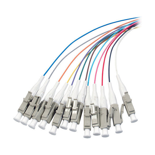 EFB Faserpigtail LC OM3 farbiges Set 2m - 12 Stck