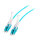 EFB Duplex Patchkabel Push/Pull LC-LC OM3 7,5m LSZH 3mm aqua
