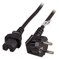 EFB Warmgerteleitung CEE 7/7 90 auf C15, schwarz, 1 m, 3...