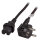 EFB Warmgerteleitung CEE 7/7 90 auf C15, schwarz, 1 m, 3 x 1,00 mm H05RN-F (Gummi)