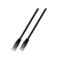 EFB RJ45 Patchkabel Cat.6 U/UTP PVC CCA schwarz 1m