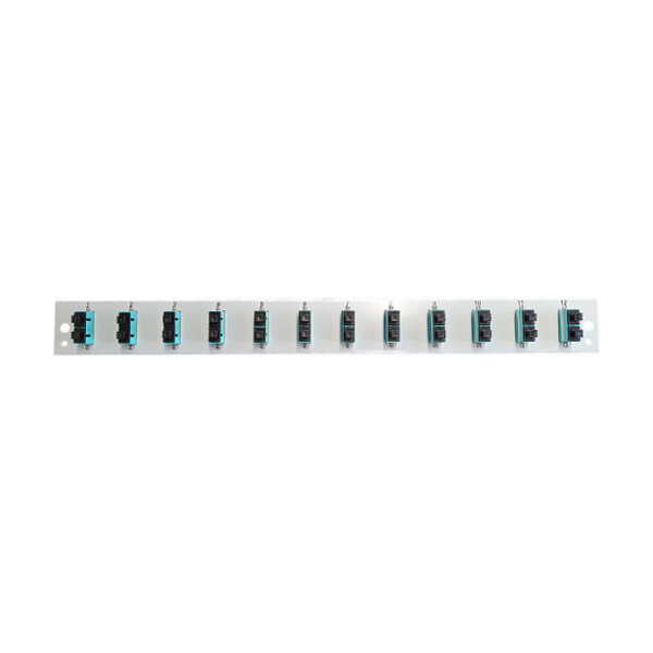 EFB Bestckte Frontblende mit 12 x SC Duplex Kupplung OM3 vertikal, grau