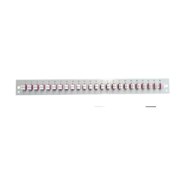 EFB Bestckte Frontblende mit 24 x LC Duplex Kupplung OM3, grau