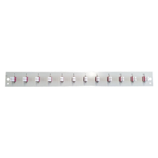EFB Bestckte Frontblende mit 12 x LC Duplex Kupplung OM4, schwarz