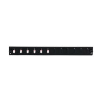 EFB Bestckte 12 Port Frontblende mit 6 x LC Duplex Kupplung OM4 vertikal, schwarz