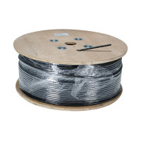 EFB Cat.7 Innen-/Aussenkabel 1200MHz AWG23 S/FTP,PE Mantel, CPR Fca, innen Dca, Sw& Or, 500m