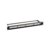 EFB Verteilerfeld 19" 1HE 24-Port metall schwarz mit...