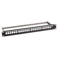 EFB Verteilerfeld 19" 1HE 24-Port metall grau mit...