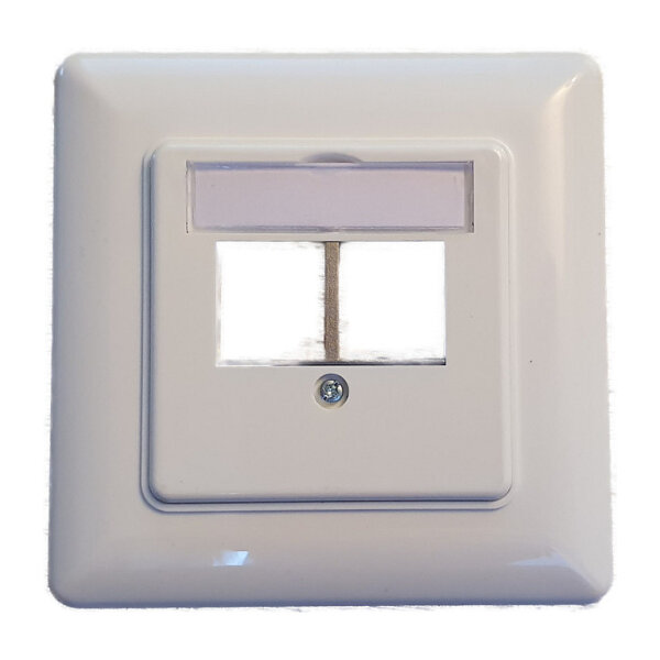 EFB 2-Port Rahmenset fr Keystones, gerader Auslass, DIN49075, RAL9003 Signalwei