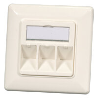 EFB 2-Port Rahmenset fr Keystones, gerader Auslass, DIN49075, RAL9003 Signalwei