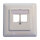 EFB 2-Port Rahmenset fr Keystones, gerader Auslass, DIN49075, RAL9003 Signalwei