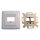 EFB 2-Port Rahmenset fr Keystones, gerader Auslass, DIN49075, RAL9003 Signalwei
