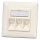 EFB 2-Port Rahmenset fr Keystones, gerader Auslass, DIN49075, RAL9003 Signalwei