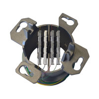 EFB FO Datendose UP, 2 SC-S Kupplungen OM3 mit Shutter, integrierter Spleihalter