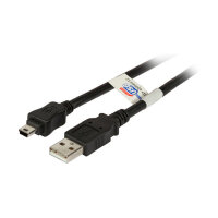 EFB USB2.0 Anschlusskabel A-Mini B (5polig), St.-St.,...