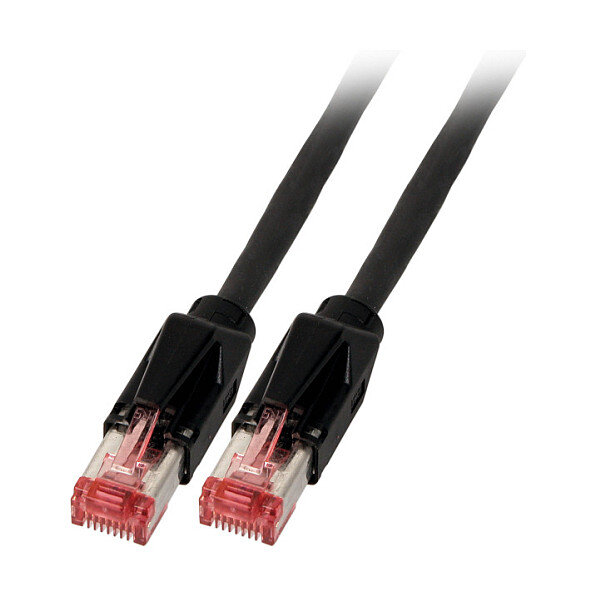 EFB RJ45 Patchkabel Cat.6A S/FTP LSZH Dtwyler 7702 TM21 schwarz 1m