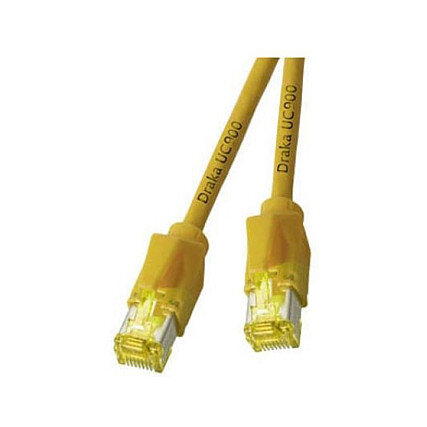 EFB RJ45 Patchkabel Cat.6A S/FTP LSZH Draka UC900 TM31 gelb 15m