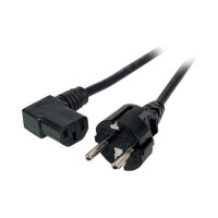 EFB Netzleitung Schutzkontakt 180 - C13 90, schwarz, 3,0...