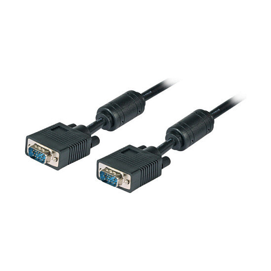 EFB SVGA/HDTV Anschlusskabel, 2x HD-DSub 15, St.-St., 15,0m, schwarz