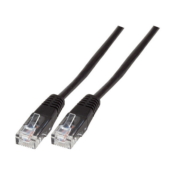 EFB Modularkabel RJ45 (8/4) - RJ45 (8/4), vergossen, schwarz, 6 m
