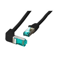 EFB RJ45 Patchkabel Cat.6A S/FTP LSZH 1x90 schwarz 0,5m