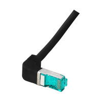 EFB RJ45 Patchkabel Cat.6A S/FTP LSZH 1x90 schwarz 0,5m