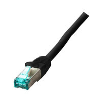 EFB RJ45 Patchkabel Cat.6A S/FTP LSZH 1x90 schwarz 0,5m