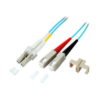 EFB Duplex Patchkabel LC-SC OM3 15m LSZH 2mm aqua