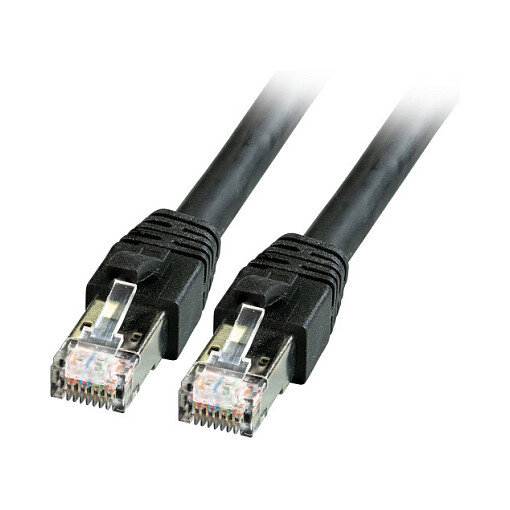 EFB RJ45 Patchkabel Cat.8.1 S/FTP LSZH BC schwarz 7,5m