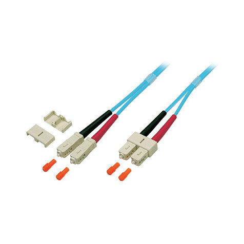 EFB Duplex Patchkabel SC-SC OM3 0,5m LSZH 3mm aqua