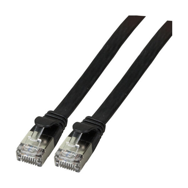 EFB RJ45 Patchkabel Cat.6A U/FTP TPE 4mm ultraflex schwarz 2m