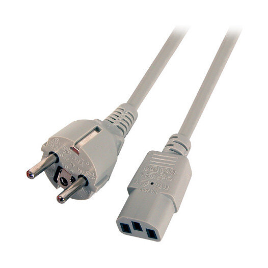 EFB Netzleitung Schutzkontakt 180 - C13 180 grau, 3,0 m, 3 x 1,00 mm