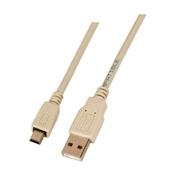 EFB USB2.0 Anschlusskabel A-Mini B (5polig), St.-St., 0,5m, grau, Classic